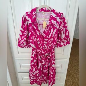 NWT Jodifl Fuschia Print Dress
